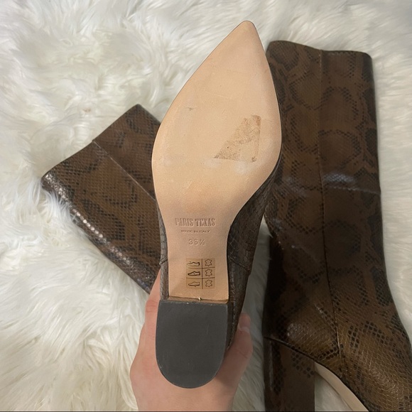 Paris Texas Python Print Boots Camel. Sz 36.5 (6) - Picture 4 of 8